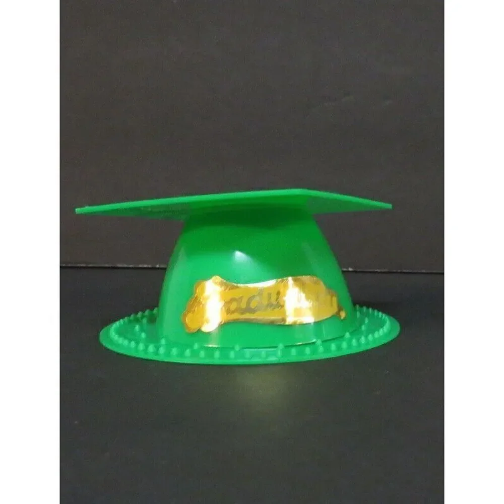 Graduation Cap Hat Cap Topper Tassel Cake Decoration Green HS College Lot of 11